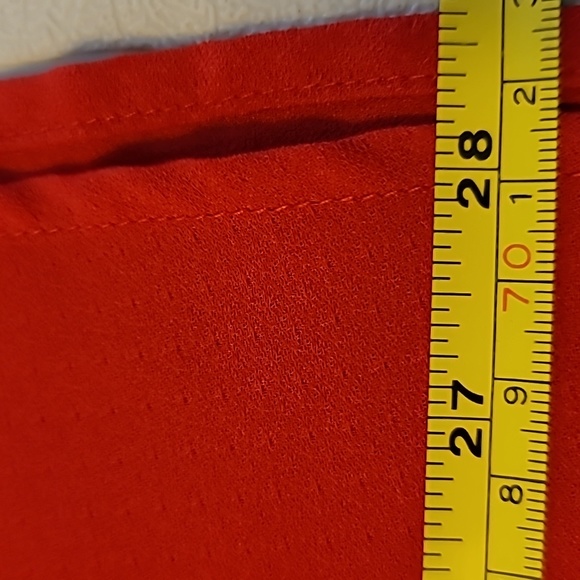 GiGiO plus XL womens red blouse shear large flutter sleeve back keyhole - Picture 10 of 13